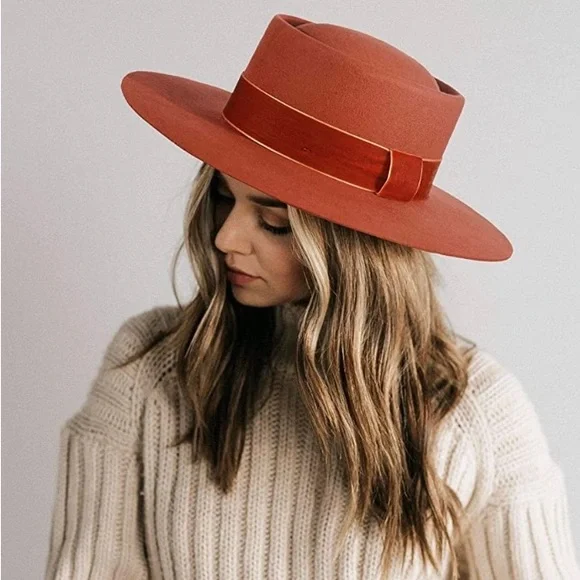 Accessories | Women Wool Felt Boater Hat | Poshmark display picture 3